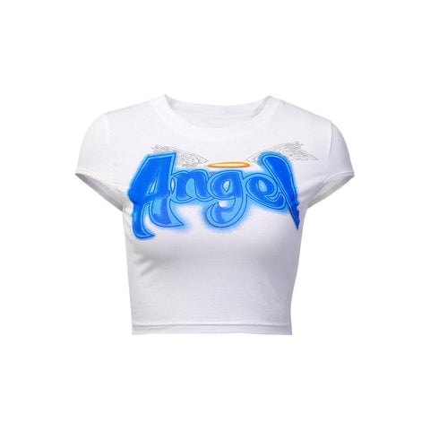 Angel Cropped Tee-T-Shirts-streetwear-society-aesthetic-clothes
