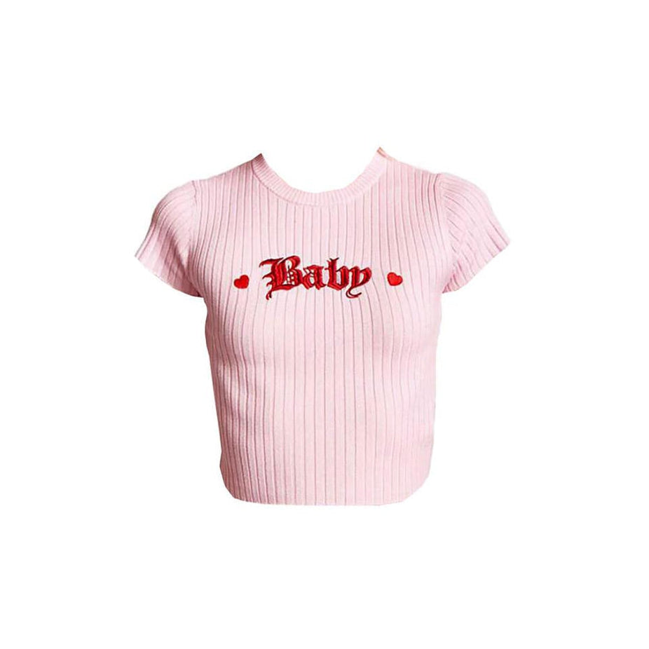 Baby Crop Tee-T-Shirts-streetwear-society-aesthetic-clothes
