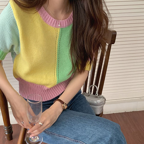 Candy Fairy Pastel Knit Top-Tops-streetwear-society-aesthetic-clothes