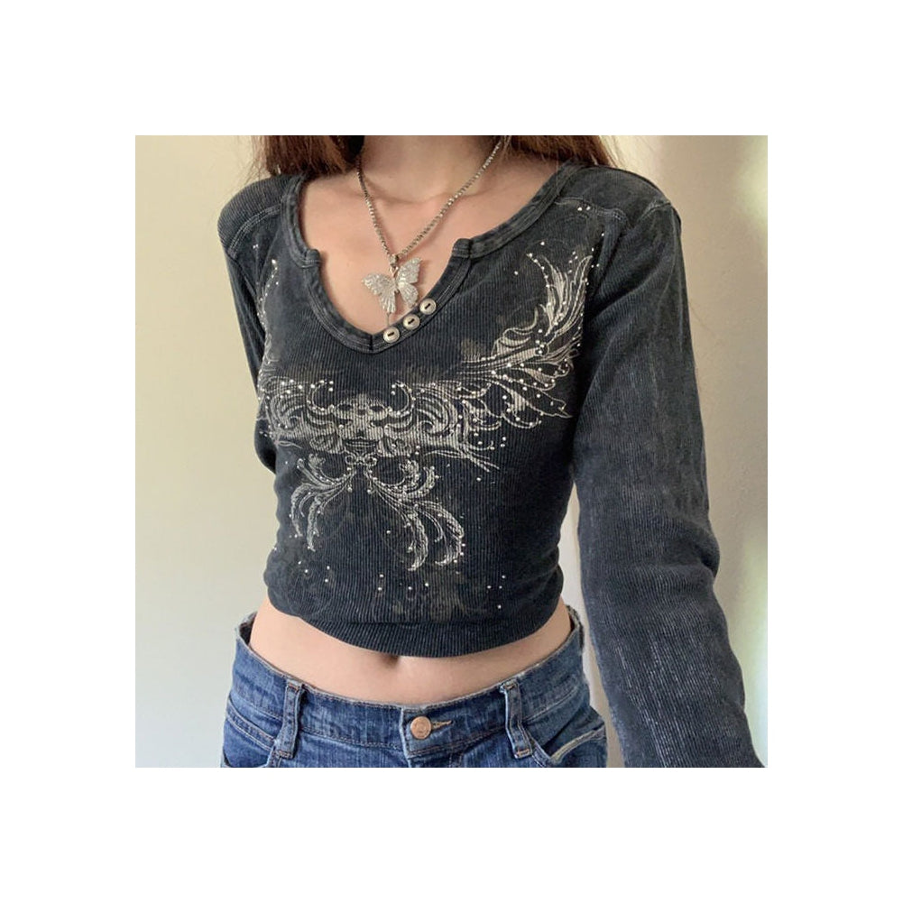 Fairy Grunge Aesthetic Crop Top-Tops-streetwear-society-aesthetic-clothes