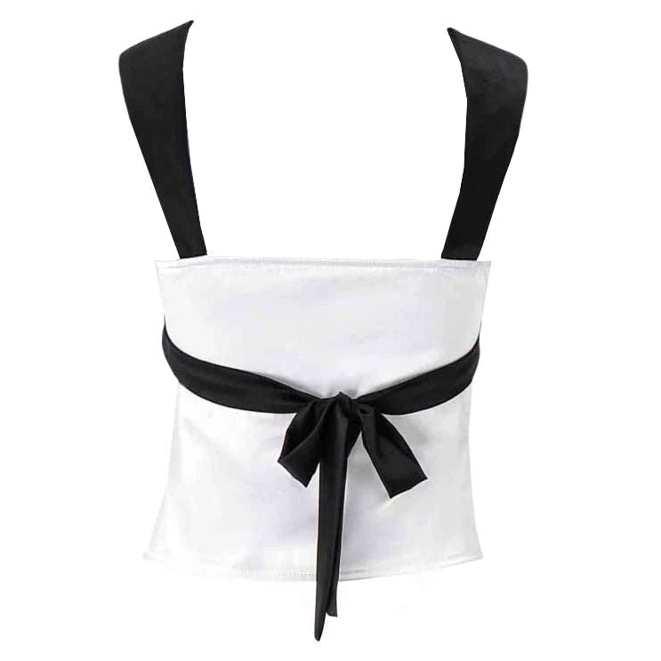 French Maid Satin Top-Tops-streetwear-society-aesthetic-clothes