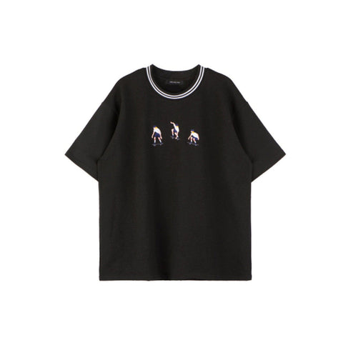 Ollie Embroidered T-Shirt-T-Shirts-streetwear-society-aesthetic-clothes