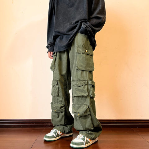 Pantalon Cargo Multi-poches  - Style Vintage Streetwear