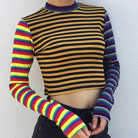 Ribbed Crop Knit-Sweatshirts-streetwear-society-aesthetic-clothes