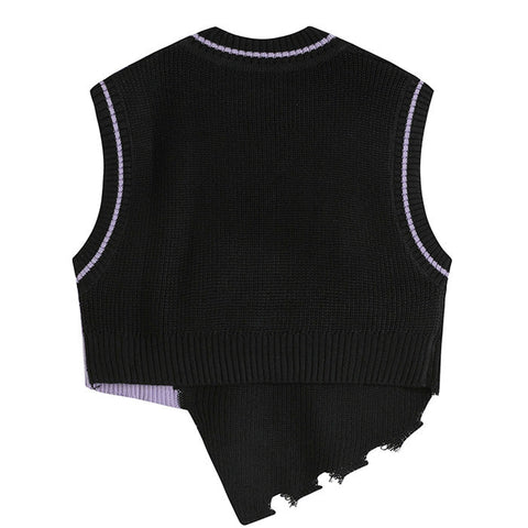 Teenage Drama Knit Vest-Vest-streetwear-society-aesthetic-clothes